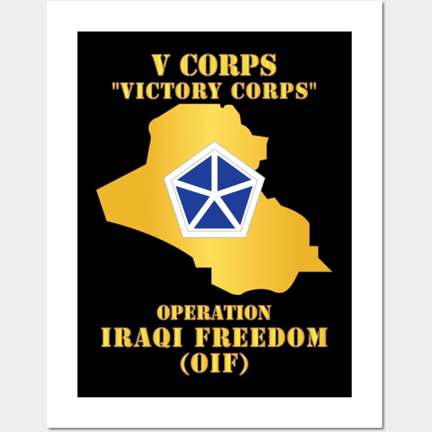 V Corps - OIF w Map Wall Art by twix123844